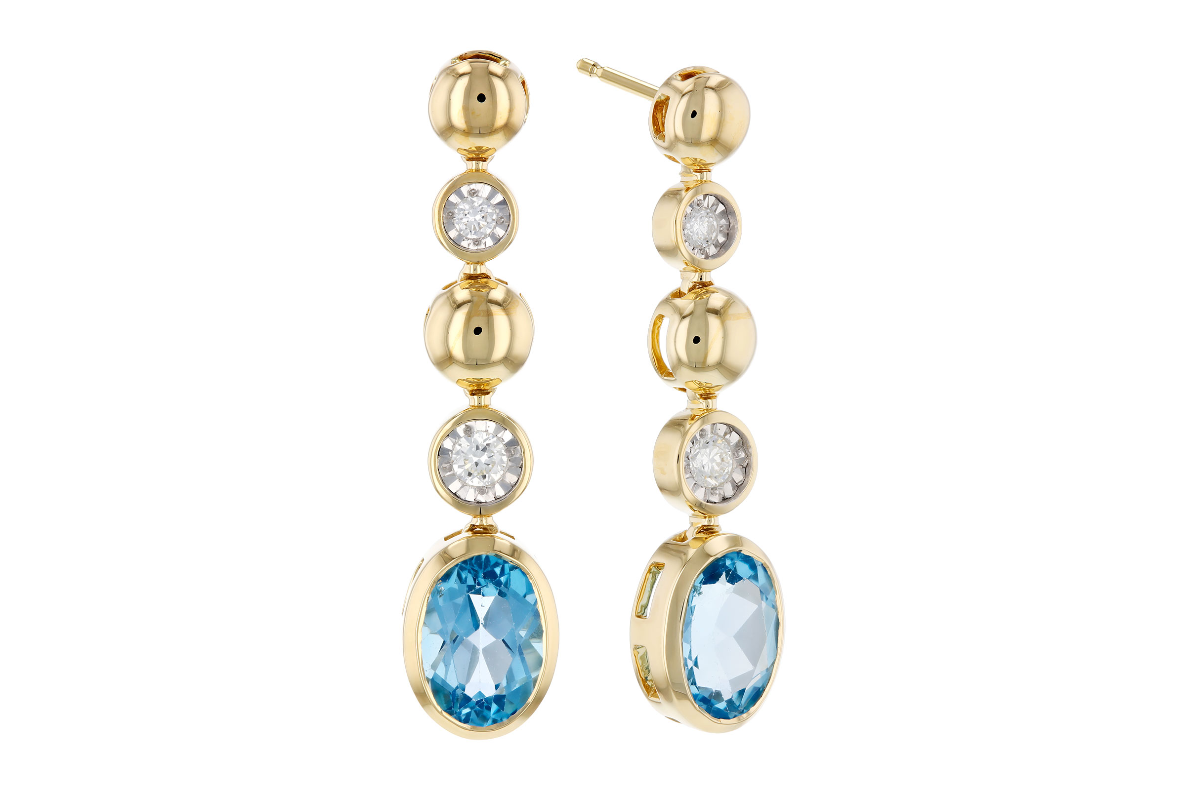 K303-46433: EARRINGS 1.66 TW BLUE TOPAZ 1.76 TGW