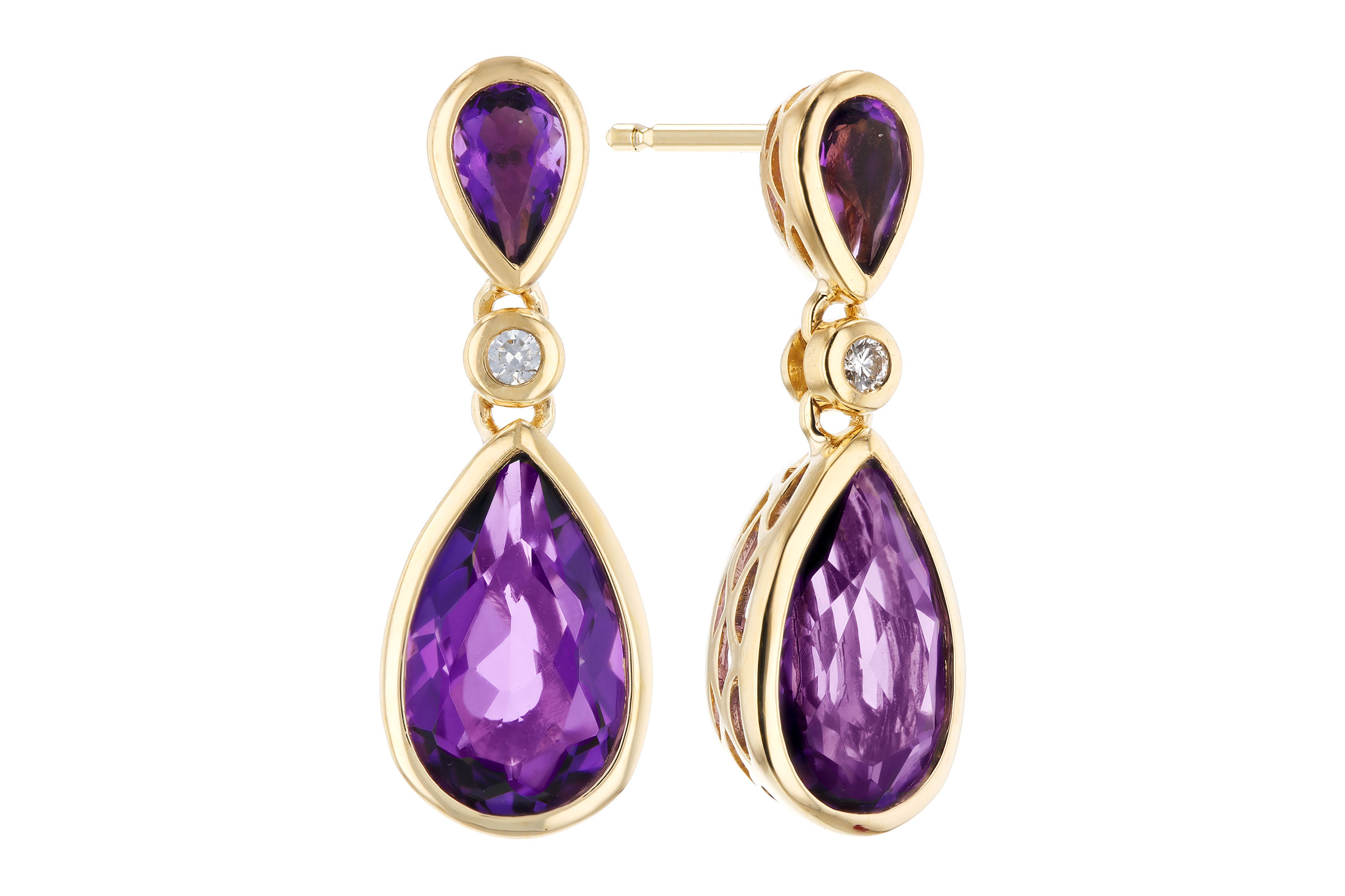 K303-48188: EARRINGS 2.80 TW AMETHYST 2.84 TGW