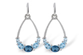 L216-20951: EARR 3.75 BLUE TOPAZ 4.17 TGW