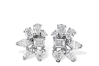L301-70051: EARRINGS .90 TW FANCY CUT DIAS