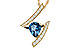 L302-55488: NECK 1.04 LONDON BLUE TOPAZ 1.23 TGW (8x6MM)