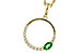 L302-57297: NECKLACE .19 EMERALD .34 TGW