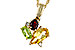L302-57306: NECKLACE .79 SEMI PREC (CIT,PER,GAR) .82 TGW