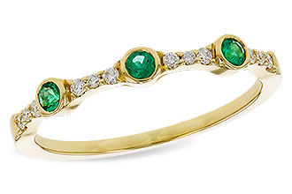 L302-57315: LDS WED RG .11 EMERALD .20 TGW