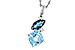 L302-58188: NECKLACE 2.37 TW BLUE TOPAZ 2.40 TGW
