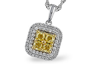 L302-58215: NECK .52 FANCY YELLOW DIAMONDS .72 TW