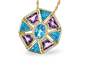 L302-58224: NECKLACE 4.47 SEMI-PREC (BT & AMY) 4.65 TGW