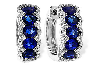 L302-61824: EARRINGS 2.32 TW SAPPHIRE 2.57 TGW