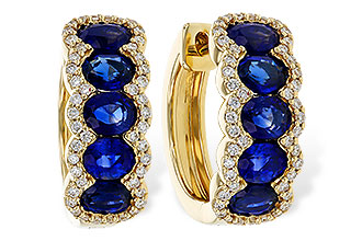 L302-61824: EARRINGS 2.32 TW SAPPHIRE 2.57 TGW