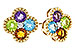 L302-62770: EARRINGS 1.88 SEMI-PREC (AMY,BT,CIT,PER) 1.93 TGW