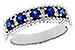 L302-62797: LDS WED RG .64 TW SAPPHIRE .76 TGW