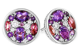 L302-62815: EARR .82 TW SEMI-PRECIOUS (P.TOUR, AMY) .98 TGW