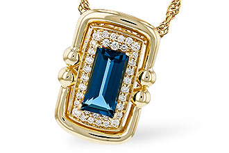 L303-45497: NECK .84 LONDON BLUE TOPAZ .96 TGW (8x4MM LBT)
