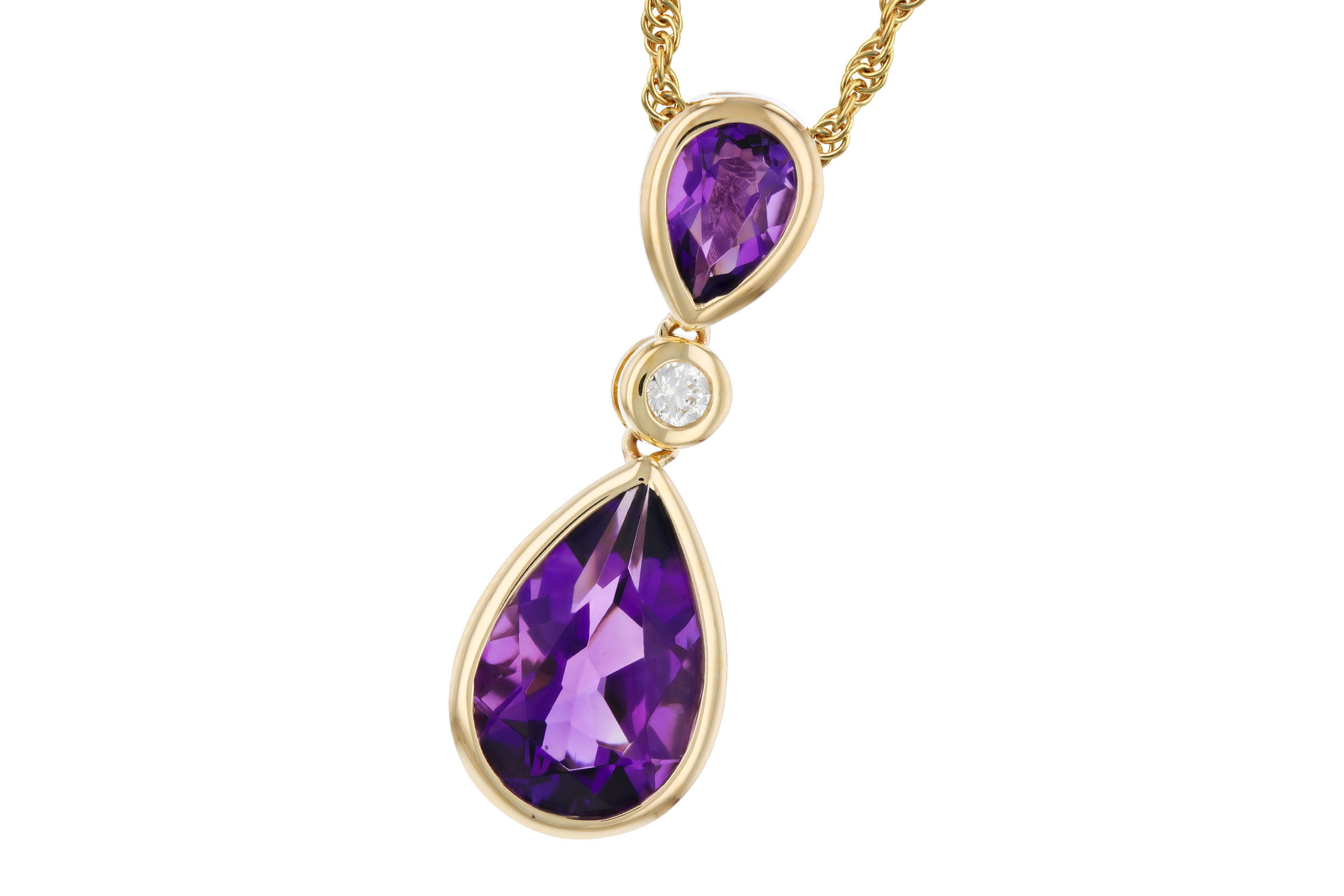 L303-48188: NECKLACE 1.92 TW AMETHYST 1.96 TGW