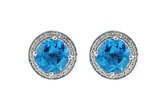 M215-30088: EARR 4.22 BLUE TOPAZ 4.41 TGW