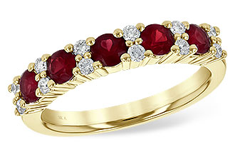 M218-00997: LDS WED RG .88 RUBY 1.12 TGW