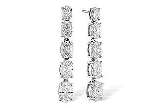 M301-70024: EARRINGS 1.90 TW OVAL DIAMONDS