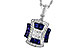 M301-70924: NECK .85 TW SAPPHIRE 1.10 TGW
