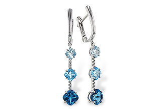 M302-55524: EARRINGS 2.41 TW BLUE TOPAZ 2.45 TGW