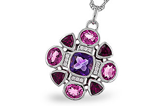 M302-57279: NECKLACE 2.76 SEMI-PREC (AM,GT,PT) 2.82 TGW