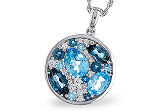 M302-58215: NECKLACE 2.31 TW BLUE TOPAZ 2.48 TGW