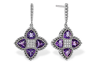M302-59097: EARRINGS 1.41 AMETHYST 1.50 TGW