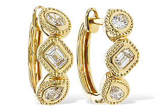 M302-61897: EARRINGS .42 TW FANCY CUT DIAS