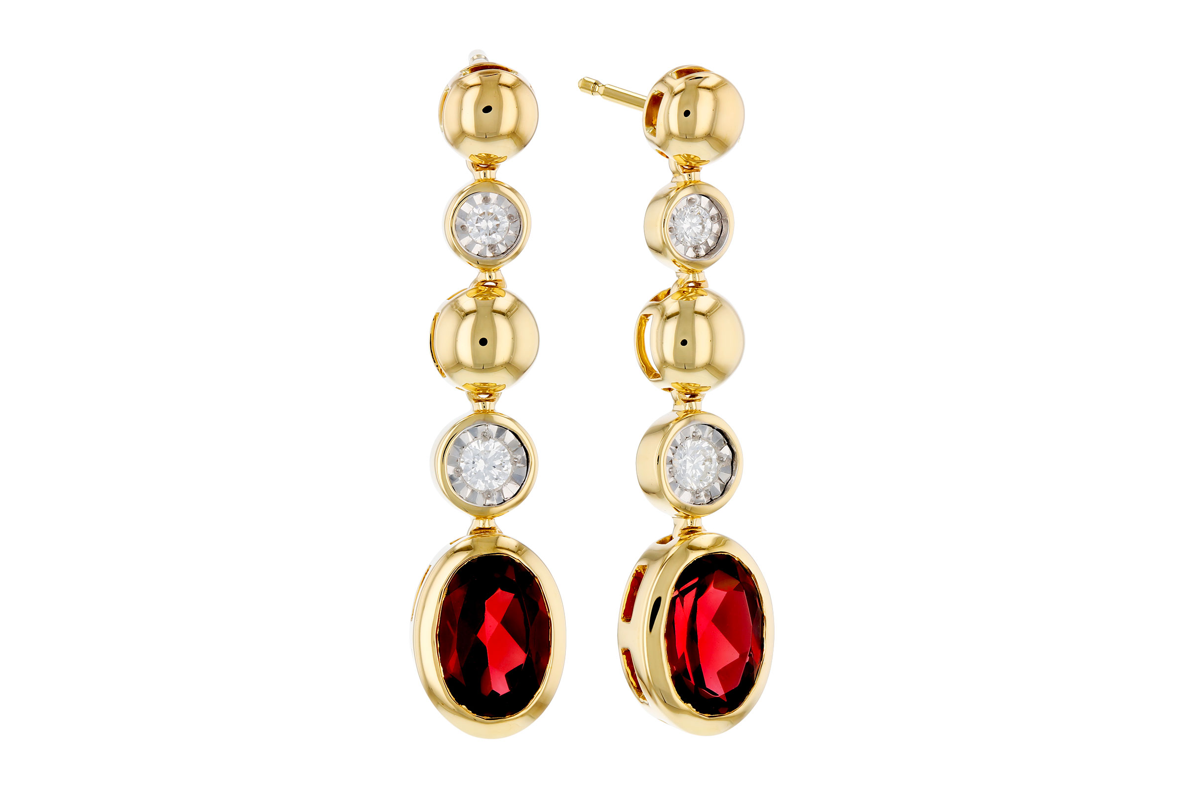 M303-46433: EARRINGS 1.76 TW GARNET 1.86 TGW